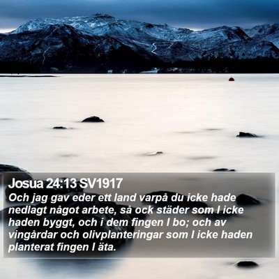 Josua 24:13 SV1917 Bible Verse Image