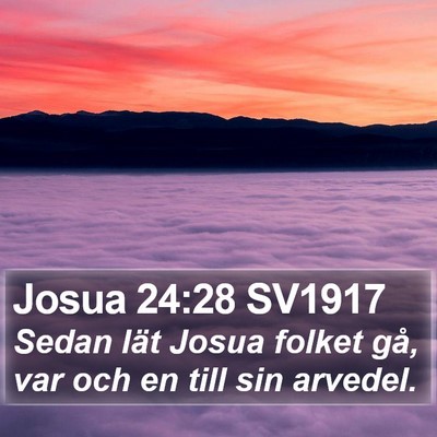 Josua 24:28 SV1917 Bible Verse Image