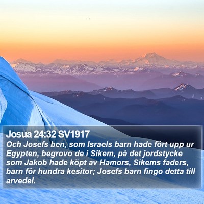 Josua 24:32 SV1917 Bible Verse Image
