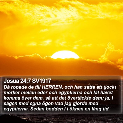 Josua 24:7 SV1917 Bible Verse Image