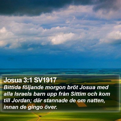 Josua 3:1 SV1917 Bible Verse Image