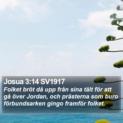 Josua 3:14 SV1917 Bible Verse Image