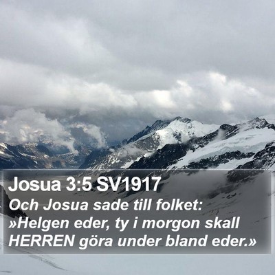 Josua 3:5 SV1917 Bible Verse Image