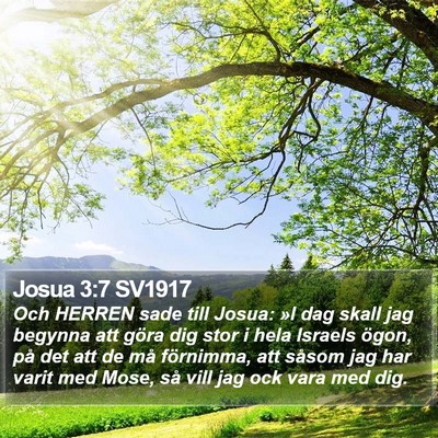 Josua 3:7 SV1917 Bible Verse Image