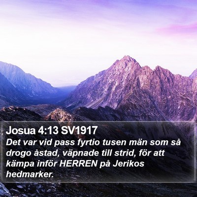 Josua 4:13 SV1917 Bible Verse Image