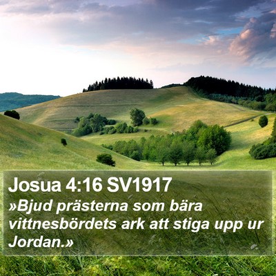 Josua 4:16 SV1917 Bible Verse Image