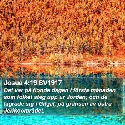 Josua 4:19 SV1917 Bible Verse Image