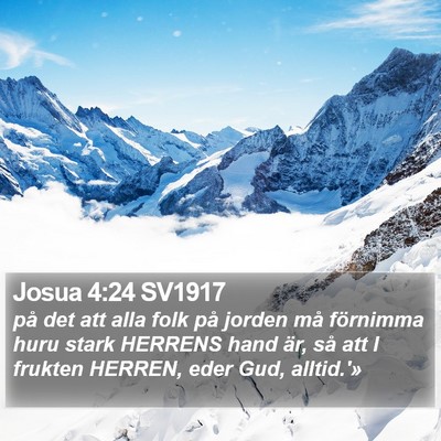 Josua 4:24 SV1917 Bible Verse Image