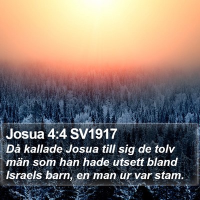 Josua 4:4 SV1917 Bible Verse Image