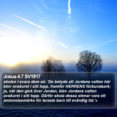 Josua 4:7 SV1917 Bible Verse Image