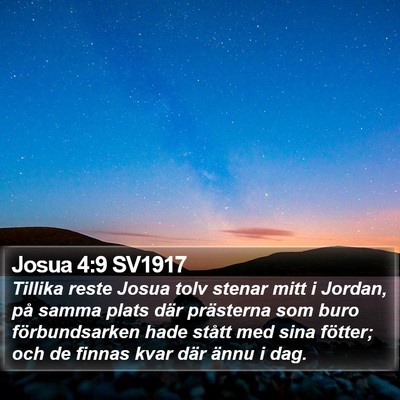 Josua 4:9 SV1917 Bible Verse Image