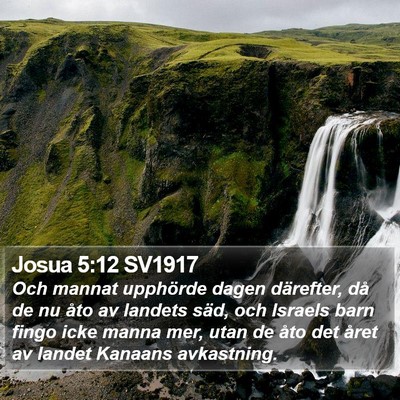 Josua 5:12 SV1917 Bible Verse Image