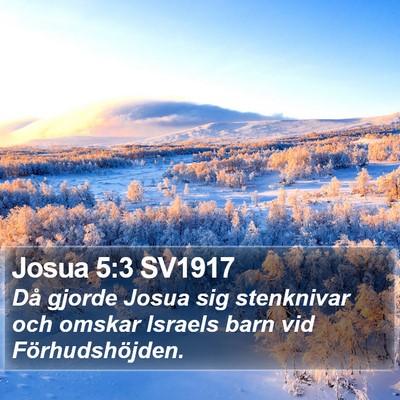 Josua 5:3 SV1917 Bible Verse Image