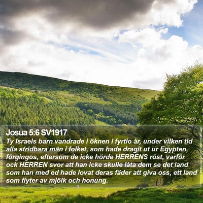 Josua 5:6 SV1917 Bible Verse Image