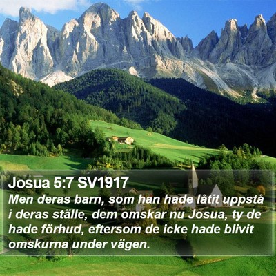 Josua 5:7 SV1917 Bible Verse Image