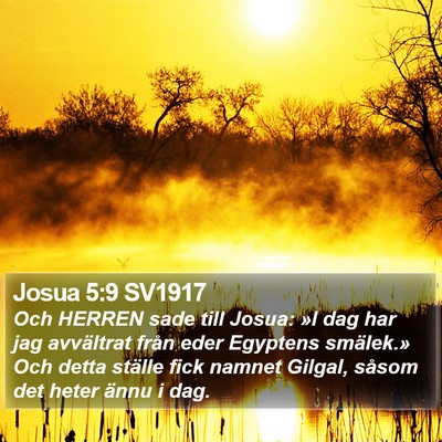 Josua 5:9 SV1917 Bible Verse Image