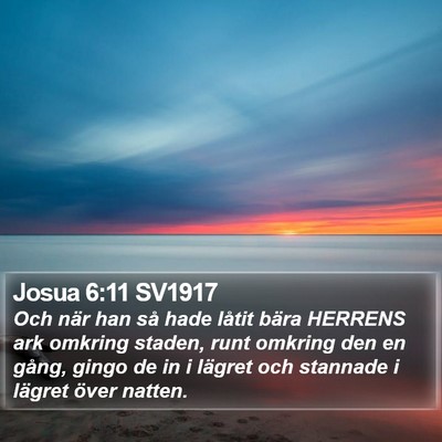 Josua 6:11 SV1917 Bible Verse Image
