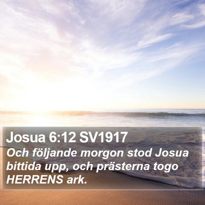 Josua 6:12 SV1917 Bible Verse Image