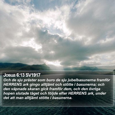 Josua 6:13 SV1917 Bible Verse Image