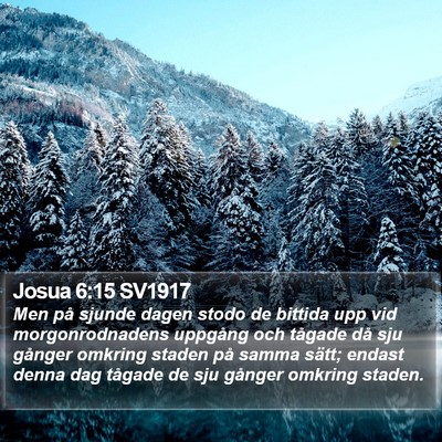 Josua 6:15 SV1917 Bible Verse Image