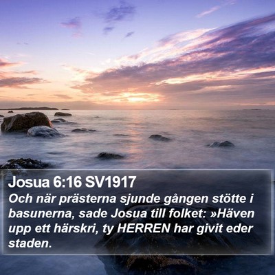Josua 6:16 SV1917 Bible Verse Image