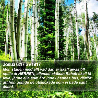 Josua 6:17 SV1917 Bible Verse Image