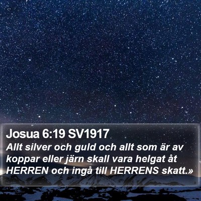Josua 6:19 SV1917 Bible Verse Image