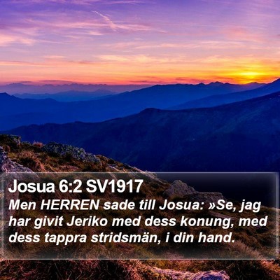 Josua 6:2 SV1917 Bible Verse Image