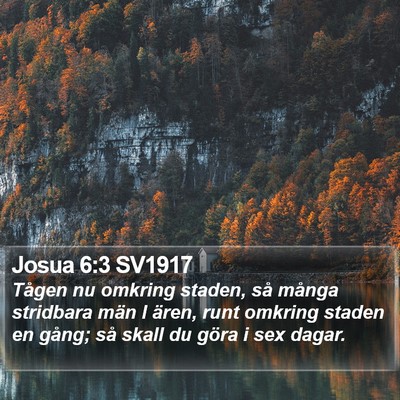 Josua 6:3 SV1917 Bible Verse Image
