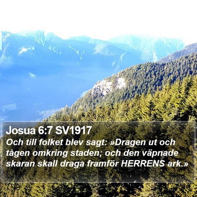 Josua 6:7 SV1917 Bible Verse Image
