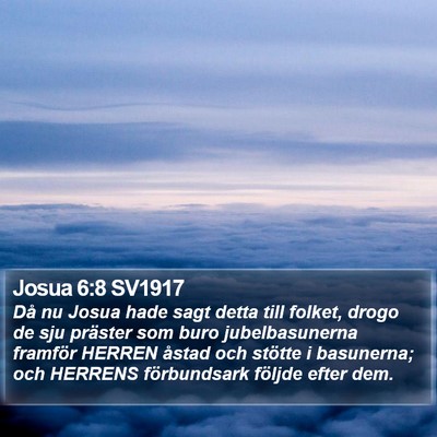 Josua 6:8 SV1917 Bible Verse Image
