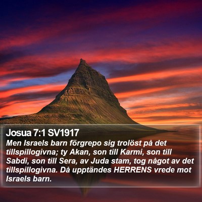 Josua 7:1 SV1917 Bible Verse Image