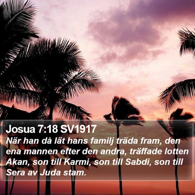 Josua 7:18 SV1917 Bible Verse Image