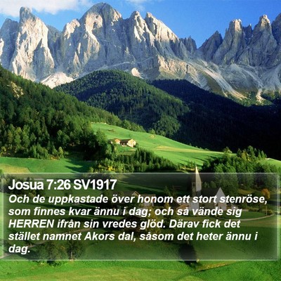 Josua 7:26 SV1917 Bible Verse Image