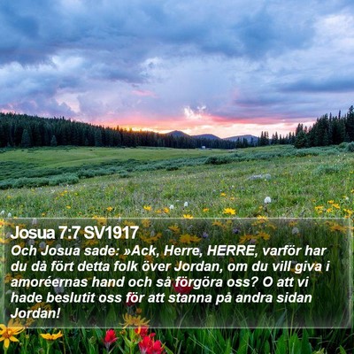 Josua 7:7 SV1917 Bible Verse Image