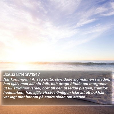 Josua 8:14 SV1917 Bible Verse Image