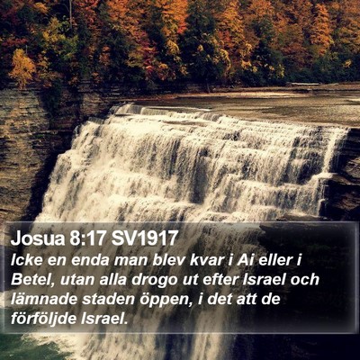 Josua 8:17 SV1917 Bible Verse Image