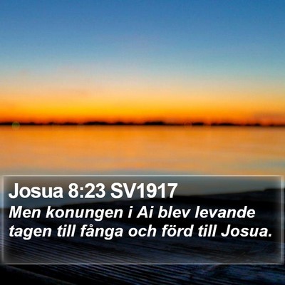 Josua 8:23 SV1917 Bible Verse Image