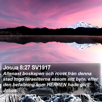 Josua 8:27 SV1917 Bible Verse Image