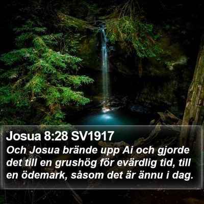 Josua 8:28 SV1917 Bible Verse Image