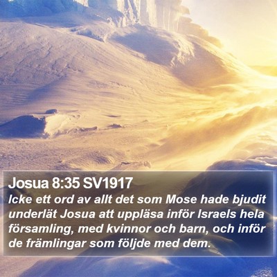 Josua 8:35 SV1917 Bible Verse Image