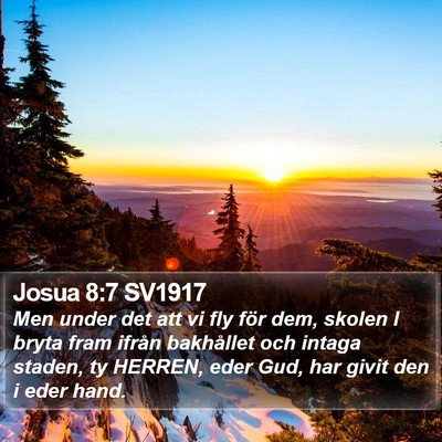Josua 8:7 SV1917 Bible Verse Image