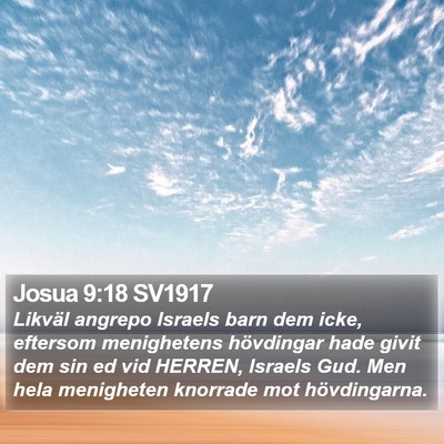 Josua 9:18 SV1917 Bible Verse Image