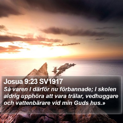 Josua 9:23 SV1917 Bible Verse Image