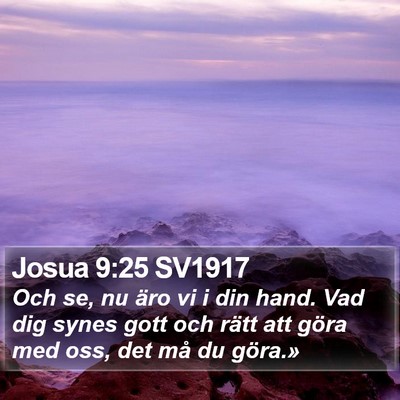 Josua 9:25 SV1917 Bible Verse Image