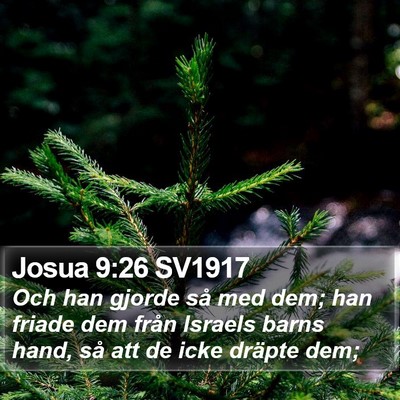 Josua 9:26 SV1917 Bible Verse Image
