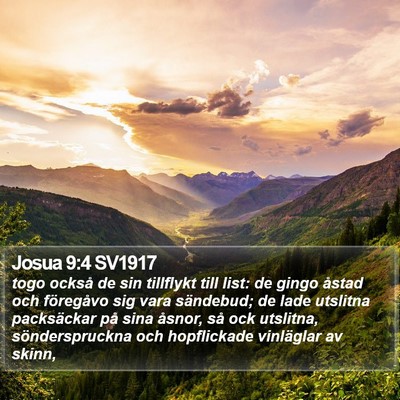 Josua 9:4 SV1917 Bible Verse Image