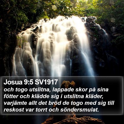 Josua 9:5 SV1917 Bible Verse Image