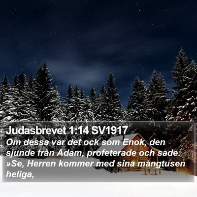 Judasbrevet 1:14 SV1917 Bible Verse Image