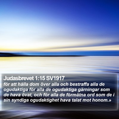 Judasbrevet 1:15 SV1917 Bible Verse Image